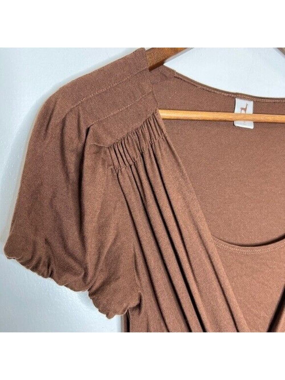 Peruvian Connection Brown Faux Wrap Dress Size Small Women’s
